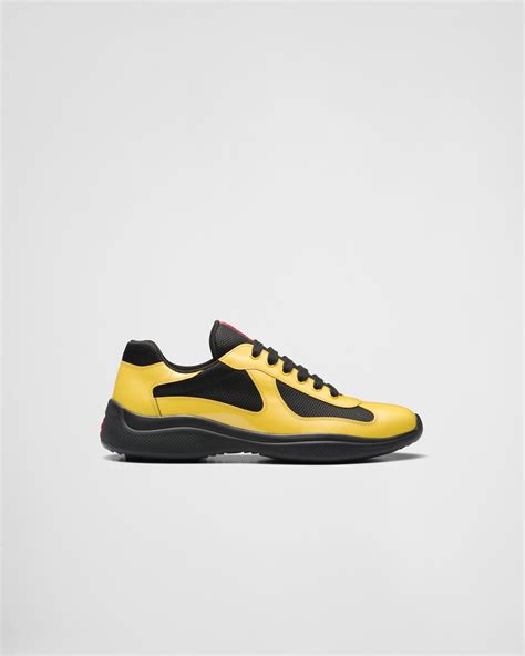 prada sneakers yellow and black|farfetch Prada sneakers.